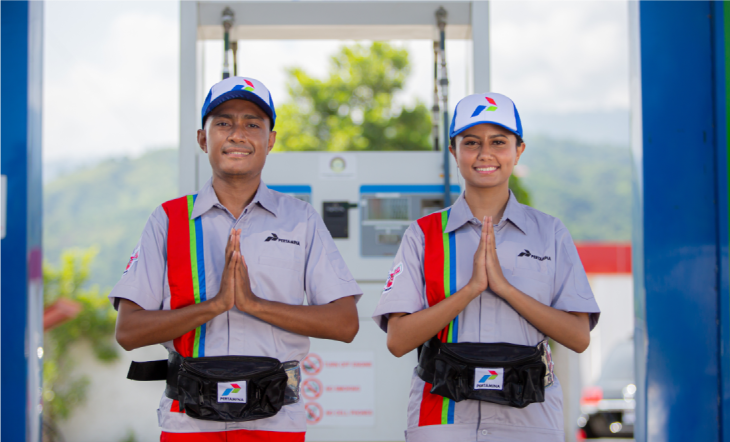 Warm greetings from Two Pertamina Staffs